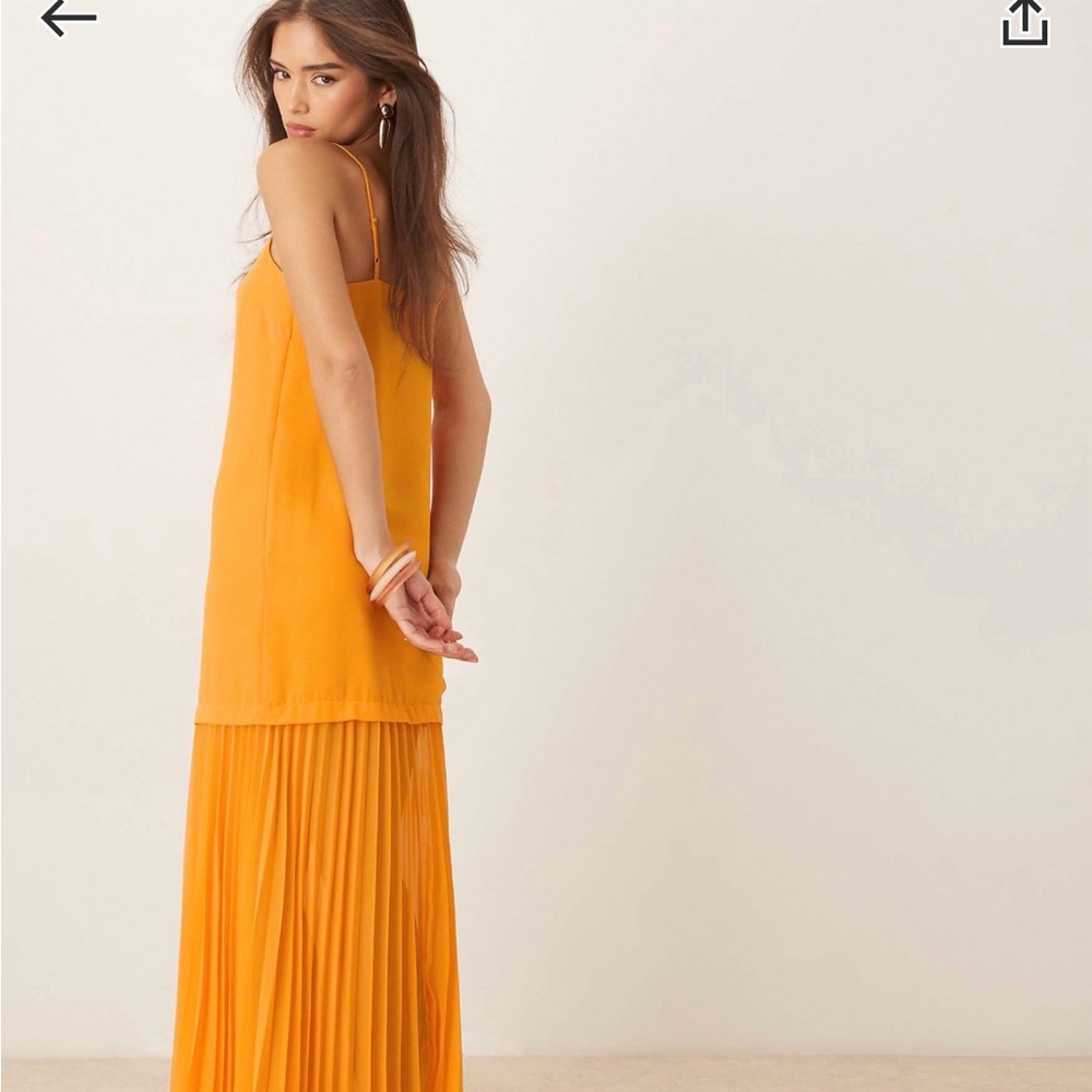 ASOS Vibrant Orange Midi Dress